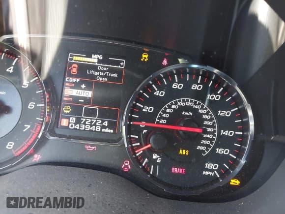 ✅ 2020 Subaru WRX STI • VIN: JF1VA2E62L9832263 • Lot: 42976173. Listed on IAAI with 43,948 mi. Free auction sales archive from the USA and detailed vehicle history report at DreamBid. Image 7.