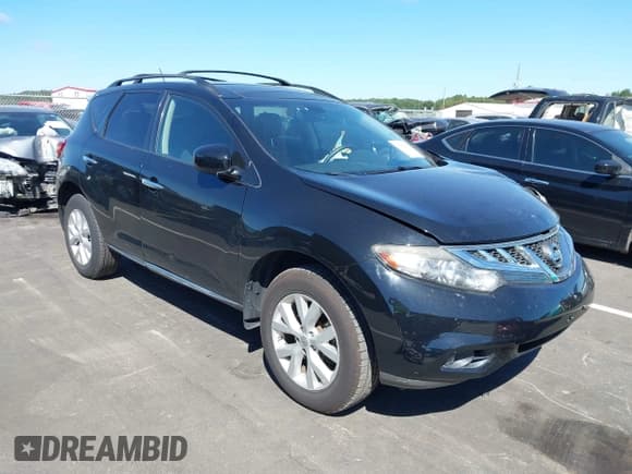 ✅ 2012 Nissan Murano LE • VIN: JN8AZ1MW5CW215524 • Lot: 43254858. Listed on IAAI with 143,782 mi. Free auction sales archive from the USA and detailed vehicle history report at DreamBid. Image 1.