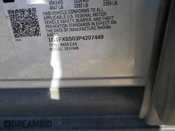 ✅ 2023 Chevrolet Bolt EV 2LT • VIN: 1G1FX6S03P4207449 • Lot: 84982855. Listed on Copart with 8,440 mi. Free auction sales archive from the USA and detailed vehicle history report at DreamBid. Image 13.