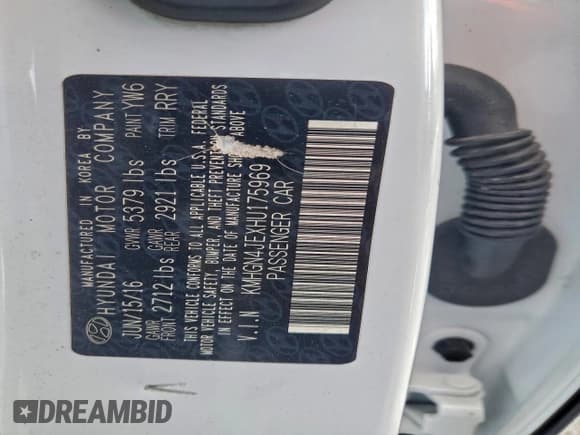 ✅ 2017 Genesis G80 3.8L • VIN: KMHGN4JEXHU175969 • Lot: 94441805. Listed on Copart with 114,719 mi. Free auction sales archive from the USA and detailed vehicle history report at DreamBid. Image 12.