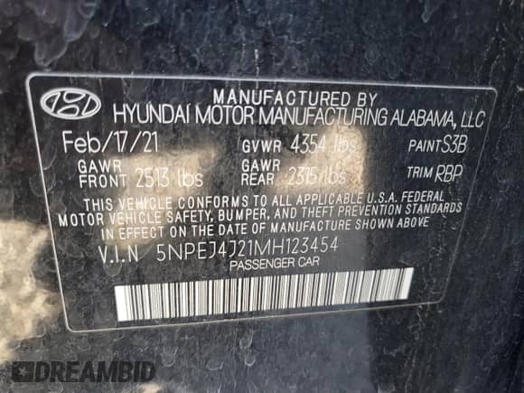 2021 Hyundai Sonata SEL Plus z VIN 5NPEJ4J21MH123454, wystawiony jako Copart lot #57155845 z przebiegiem 209 873 mil mil oraz Szkoda całkowita • Salvage title. Historia ofert i sprzedaży dostępna na DreamBid. Obrazek 12.