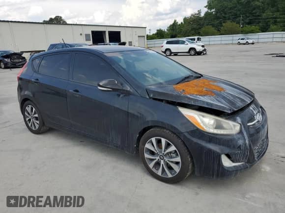 2017 Hyundai Accent Sport with VIN KMHCU5AE2HU354529, listed as a Copart auction lot 57215595 with Not provided miles and Salvage title. Bid and sale history available at DreamBid. Image 4.