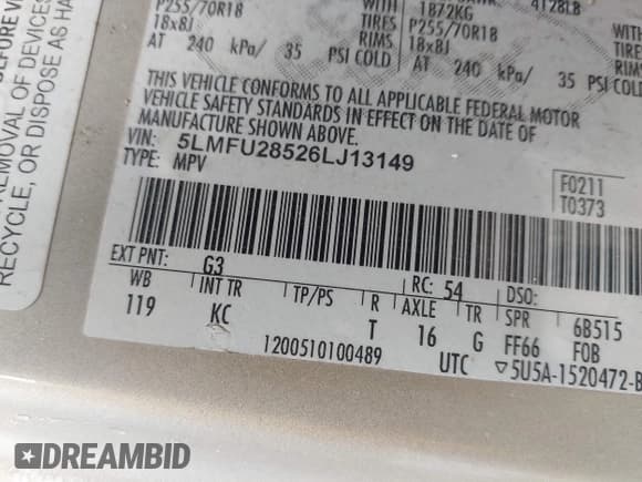 ✅ 2006 Lincoln Navigator Luxury • VIN: 5LMFU28526LJ13149 • Лот: 42546722. Опубликован ранее на IAAI с пробегом 207 895 миль. Бесплатный доступ к архиву аукционных продаж из США и подробный отчёт об истории автомобиля на DreamBid. Изображение 9.