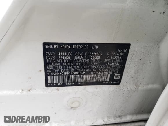 ✅ 2017 Acura RLX w/Advance Pkg • VIN: JH4KC1F91HC000352 • Лот: 53815465. Опубликован ранее на Copart с пробегом 90 893 миль. Бесплатный доступ к архиву аукционных продаж из США и подробный отчёт об истории автомобиля на DreamBid. Изображение 12.