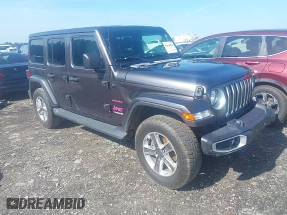 ✅ 2021 Jeep Wrangler Unlimited Sahara • VIN: 1C4HJXEN5MW625834 • Lot: 42635428. Listed on IAAI with 81,888 mi. Free auction sales archive from the USA and detailed vehicle history report at DreamBid. Image 1.