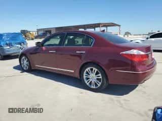 2009 Hyundai Genesis with VIN KMHGC46F09U044266, listed as a Copart auction lot 73326074 with 50,026 mi miles and Salvage title. Bid and sale history available at DreamBid. Image 2.