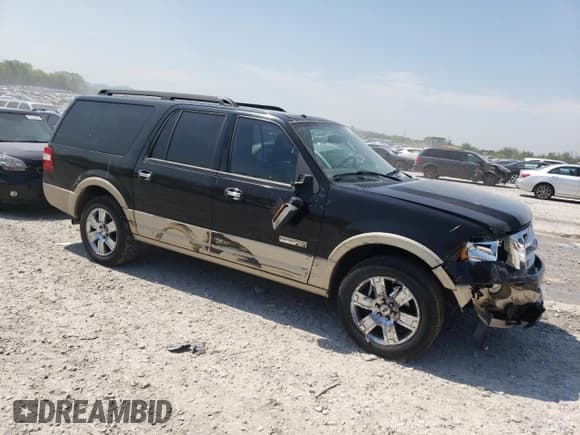 ✅ 2008 Ford Expedition Max Eddie Bauer • VIN: 1FMFK18538LA18654 • Lot: 53706725. Wystawiony na Copart z przebiegiem 194 712 mil. Bezpłatny archiwum sprzedaży aukcyjnych z USA i szczegółowy raport historii pojazdu na DreamBid. Zdjęcie 4.