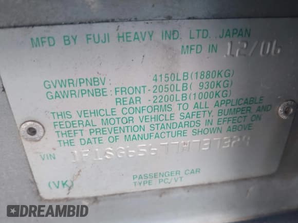 ✅ 2007 Subaru Forester X • VIN: JF1SG65677H737329 • Lot: 43611395. Listed on IAAI with 110,691 mi. Free auction sales archive from the USA and detailed vehicle history report at DreamBid. Image 9.