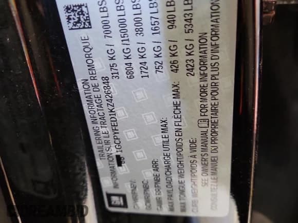 ✅ 2019 Chevrolet Silverado 1500 LT Trail Boss • VIN: 1GCPYFED1KZ426848 • Lot: 92284315. Wystawiony na Copart z przebiegiem 66 538 mil. Bezpłatny archiwum sprzedaży aukcyjnych z USA i szczegółowy raport historii pojazdu na DreamBid. Zdjęcie 12.