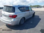 ✅ 2023 Infiniti QX80 Luxe • VIN: JN8AZ2AF9P9755652 • Lot: 43486372. Listed on IAAI with 55,251 mi. Free auction sales archive from the USA and detailed vehicle history report at DreamBid. Image 4.