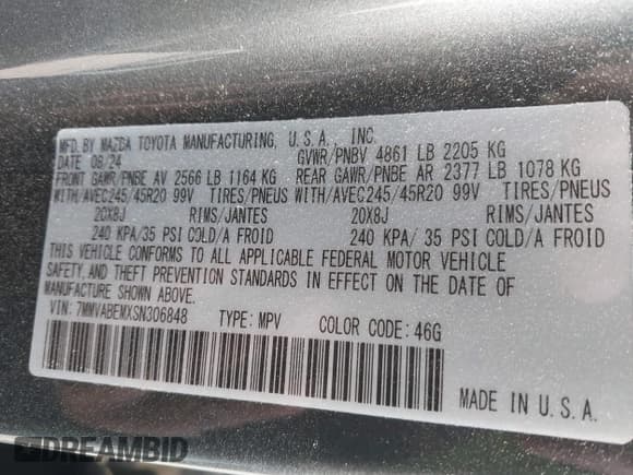 ✅ 2025 Mazda CX-50 S Premium Plus • VIN: 7MMVABEMXSN306848 • Lot: 41949543. Wystawiony na IAAI z przebiegiem 5 046 mil. Bezpłatny archiwum sprzedaży aukcyjnych z USA i szczegółowy raport historii pojazdu na DreamBid. Zdjęcie 9.