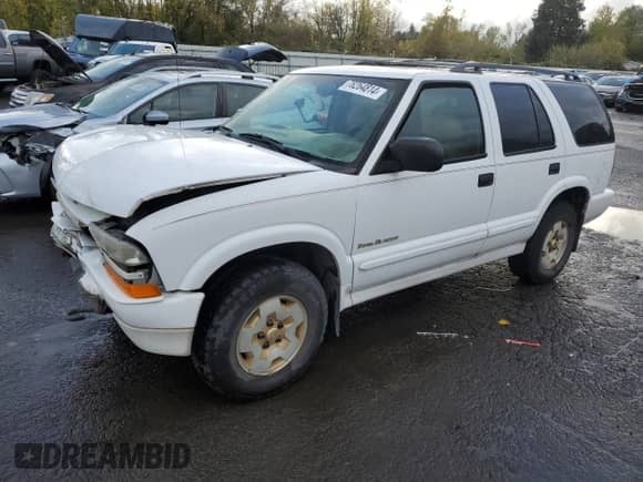 1999 Chevrolet Blazer LS z VIN 1GNDT13W3X2151967, wystawiony jako Copart lot #78264814 z przebiegiem 211 162 mil mil oraz Szkoda całkowita • Salvage title. Historia ofert i sprzedaży dostępna na DreamBid. Obrazek 1.