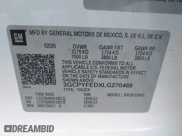 ✅ 2020 Chevrolet Silverado 1500 LT Trail Boss • VIN: 3GCPYFEDXLG270469 • Лот: 43361666. Опубликован ранее на IAAI с пробегом 121 162 миль. Бесплатный доступ к архиву аукционных продаж из США и подробный отчёт об истории автомобиля на DreamBid. Изображение 9.