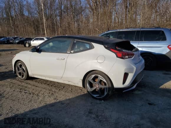 2019 Hyundai Veloster Turbo R-Spec z VIN KMHTH6AB7KU013196, wystawiony jako Copart lot #46281785 z przebiegiem 117 555 mil mil oraz Szkoda całkowita • Salvage title. Historia ofert i sprzedaży dostępna na DreamBid. Obrazek 2.