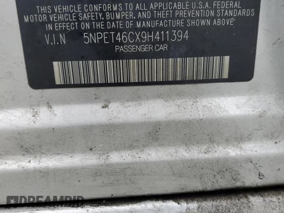 ✅ 2009 Hyundai Sonata GLS • VIN: 5NPET46CX9H411394 • Лот: 71011874. Опубликован ранее на Copart с пробегом 147 384 миль. Бесплатный доступ к архиву аукционных продаж из США и подробный отчёт об истории автомобиля на DreamBid. Изображение 12.