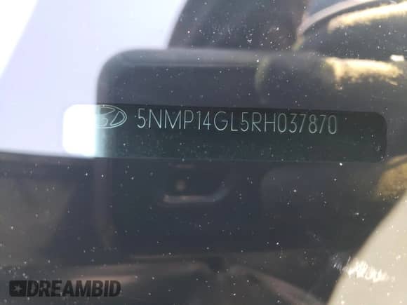 2024 Hyundai Santa Fe SE с VIN 5NMP14GL5RH037870, выставлен на аукционе Copart как лот 71896904 с пробегом 11 135 миль миль и Списание • Salvage title. История ставок и продаж доступна на DreamBid. Изображение 13.