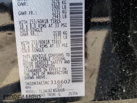 ✅ 2024 Nissan Pathfinder S • VIN: 5N1DR3AC5RC316602 • Lot: 68139305. Wystawiony na Copart z przebiegiem 10 804 mil. Bezpłatny archiwum sprzedaży aukcyjnych z USA i szczegółowy raport historii pojazdu na DreamBid. Zdjęcie 14.