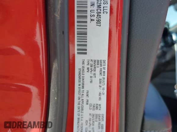 ✅ 2021 Dodge Durango GT Plus • VIN: 1C4RDHDG2MC845907 • Лот: 71248055. Опубликован ранее на Copart с пробегом 62 380 миль. Бесплатный доступ к архиву аукционных продаж из США и подробный отчёт об истории автомобиля на DreamBid. Изображение 13.