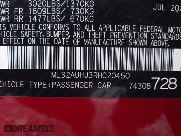 ✅ 2024 Mitsubishi Mirage ES • VIN: ML32AUHJ3RH020450 • Lot: 43900547. Listed on IAAI with 23,392 mi. Free auction sales archive from the USA and detailed vehicle history report at DreamBid. Image 9.