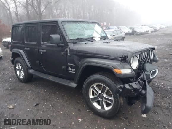 ✅ 2022 Jeep Wrangler Unlimited Sahara • VIN: 1C4HJXEN4NW251606 • Lot: 41443765. Listed on IAAI with 58,748 mi. Free auction sales archive from the USA and detailed vehicle history report at DreamBid. Image 1.