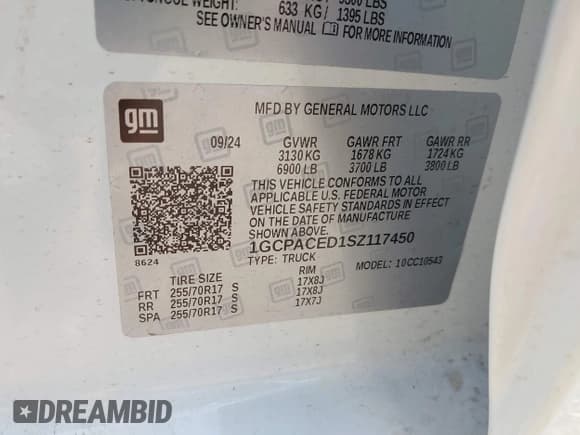 ✅ 2025 Chevrolet Silverado 1500 LT • VIN: 1GCPACED1SZ117450 • Лот: 43838956. Опубликован ранее на IAAI с пробегом 11 260 миль. Бесплатный доступ к архиву аукционных продаж из США и подробный отчёт об истории автомобиля на DreamBid. Изображение 9.