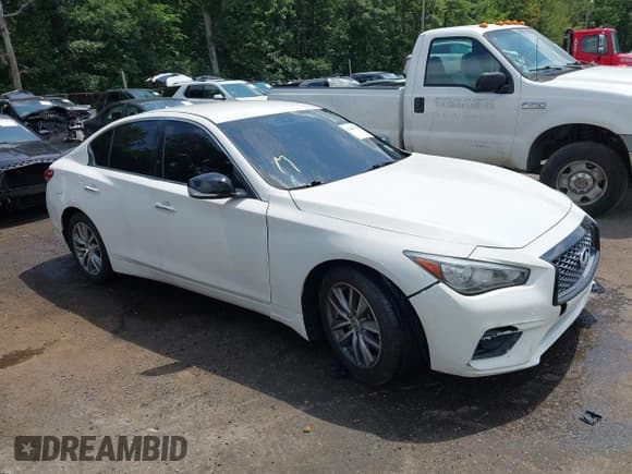 ✅ 2021 Infiniti Q50 Pure • VIN: JN1EV7AR7MM752535 • Лот: 42683119. Опубликован ранее на IAAI с пробегом 45 121 миль. Бесплатный доступ к архиву аукционных продаж из США и подробный отчёт об истории автомобиля на DreamBid. Изображение 1.