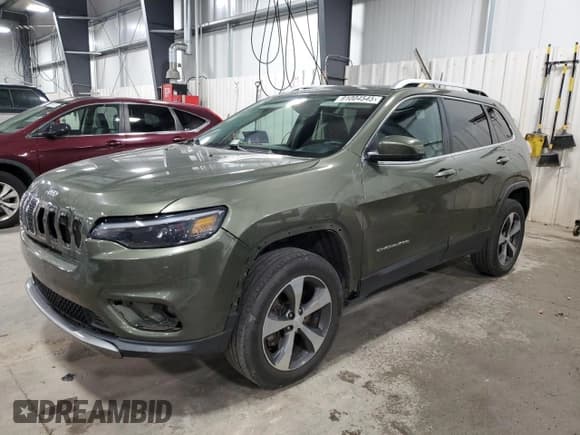✅ 2019 Jeep Cherokee Limited • VIN: 1C4PJMDX4KD330052 • Lot: 91004545. Listed on Copart with 180,533 mi. Free auction sales archive from the USA and detailed vehicle history report at DreamBid. Image 1.