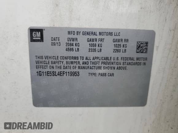 ✅ 2014 Chevrolet Malibu LT • VIN: 1G11E5SL4EF119953 • Lot: 87435085. Wystawiony na Copart z przebiegiem 304 460 mil mil. Skorzystaj z bezpłatnego archiwum sprzedaży aukcyjnych z USA i zobacz szczegółowy raport historii pojazdu na DreamBid. Zdjęcie 12.