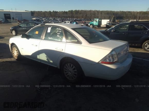 ✅ 2008 Mercury Sable • VIN: 1MEHM40W48G622394 • Lot: 26856835. Listed on IAAI with 76,599 mi. Free auction sales archive from the USA and detailed vehicle history report at DreamBid. Image 3.