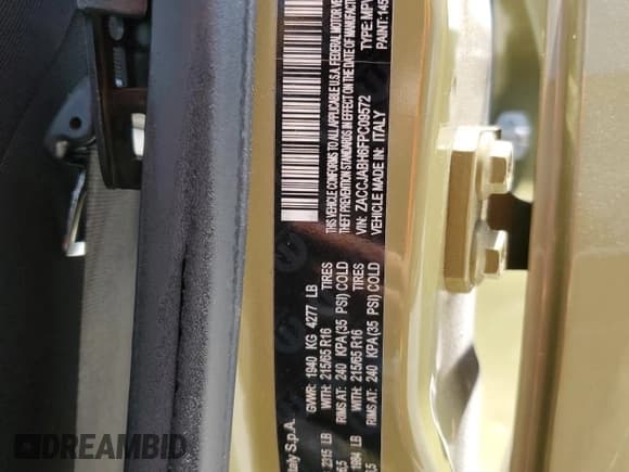 ✅ 2015 Jeep Renegade Latitude • VIN: ZACCJABH6FPC09572 • Lot: 66603675. Listed on Copart with 102,777 mi. Free auction sales archive from the USA and detailed vehicle history report at DreamBid. Image 13.