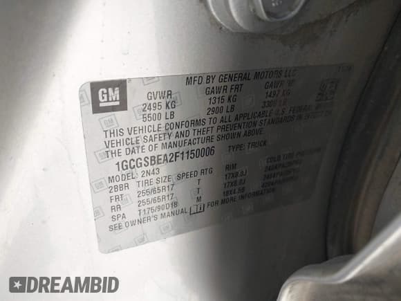 ✅ 2015 Chevrolet Colorado 2WD LT • VIN: 1GCGSBEA2F1150006 • Лот: 42081051. Опубликован ранее на IAAI с пробегом 130 610 миль. Бесплатный доступ к архиву аукционных продаж из США и подробный отчёт об истории автомобиля на DreamBid. Изображение 9.