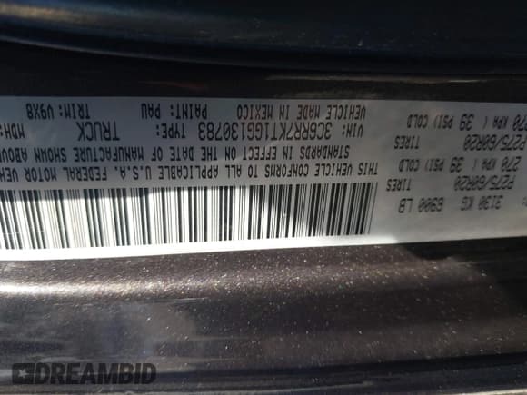 ✅ 2016 Ram 1500 Express • VIN: 3C6RR7KT1GG130783 • Lot: 43748488. Listed on IAAI with 96,015 mi. Free auction sales archive from the USA and detailed vehicle history report at DreamBid. Image 9.