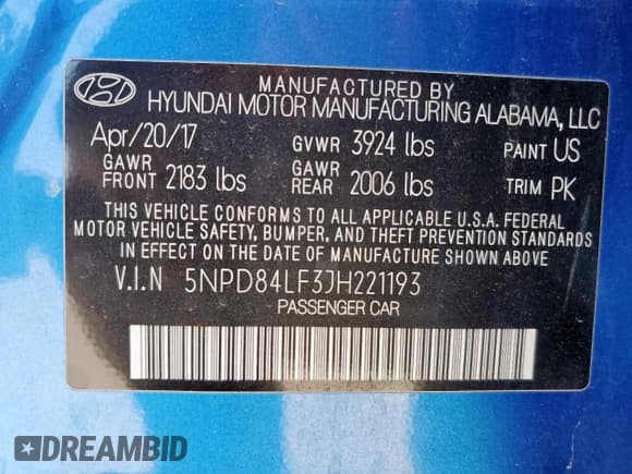 ✅ 2018 Hyundai Elantra Limited • VIN: 5NPD84LF3JH221193 • Lot: 90953205. Listed on Copart with 42,212 mi. Free auction sales archive from the USA and detailed vehicle history report at DreamBid. Image 13.