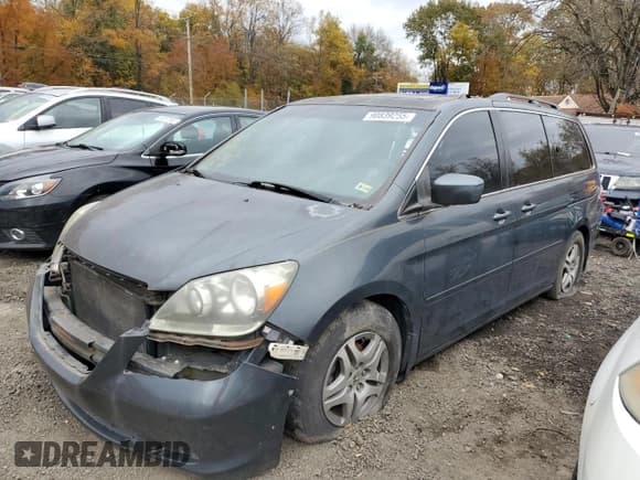 ✅ 2005 Honda Odyssey EX-L • VIN: 5FNRL387X5B030925 • Lot: 90839255. Listed on Copart with 163,476 mi. Free auction sales archive from the USA and detailed vehicle history report at DreamBid. Image 1.