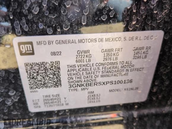 ✅ 2023 Chevrolet Blazer RS • VIN: 3GNKBERSXPS100136 • Lot: 68014405. Wystawiony na Copart z przebiegiem 42 845 mil. Bezpłatny archiwum sprzedaży aukcyjnych z USA i szczegółowy raport historii pojazdu na DreamBid. Zdjęcie 13.