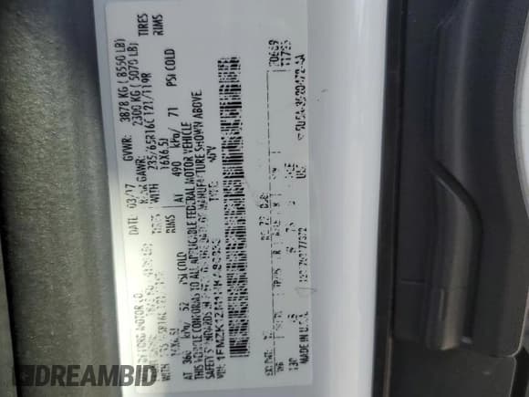 ✅ 2017 Ford Transit XL • VIN: 1FMZK1ZM1HKA86833 • Lot: 85689115. Wystawiony na Copart z przebiegiem 123 927 mil. Bezpłatny archiwum sprzedaży aukcyjnych z USA i szczegółowy raport historii pojazdu na DreamBid. Zdjęcie 13.