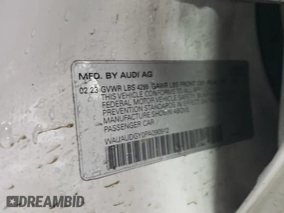 ✅ 2023 Audi A3 Premium • VIN: WAUAUDGY0PA090912 • Лот: 74080623. Опубликован ранее на Copart с пробегом 9 053 миль. Бесплатный доступ к архиву аукционных продаж из США и подробный отчёт об истории автомобиля на DreamBid. Изображение 13.