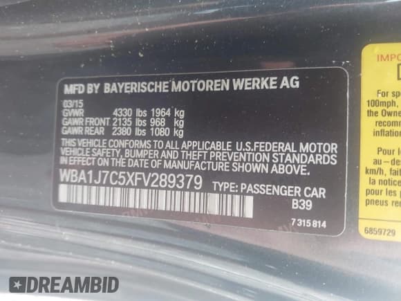 ✅ 2015 BMW 2 Series M235i • VIN: WBA1J7C5XFV289379 • Лот: 42670817. Опубликован ранее на IAAI с пробегом 89 895 миль. Бесплатный доступ к архиву аукционных продаж из США и подробный отчёт об истории автомобиля на DreamBid. Изображение 9.