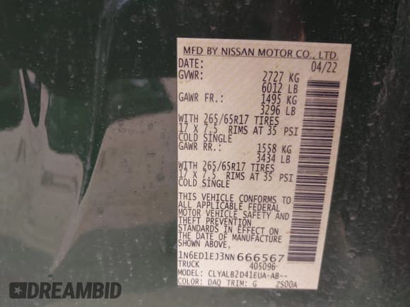 ✅ 2022 Nissan Frontier SV • VIN: 1N6ED1EJ3NN666567 • Lot: 42991464. Wystawiony na IAAI z przebiegiem 46 272 mil. Bezpłatny archiwum sprzedaży aukcyjnych z USA i szczegółowy raport historii pojazdu na DreamBid. Zdjęcie 9.
