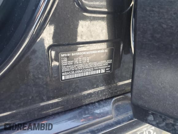 ✅ 2021 BMW 5 Series 540i • VIN: WBA53BJ09MCG05923 • Lot: 48312385. Listed on Copart with 41,989 mi. Free auction sales archive from the USA and detailed vehicle history report at DreamBid. Image 12.