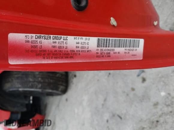 ✅ 2010 Dodge Challenger SE • VIN: 2B3CJ4DV5AH323935 • Lot: 42599043. Wystawiony na Copart z przebiegiem 176 582 mil. Bezpłatny archiwum sprzedaży aukcyjnych z USA i szczegółowy raport historii pojazdu na DreamBid. Zdjęcie 10.