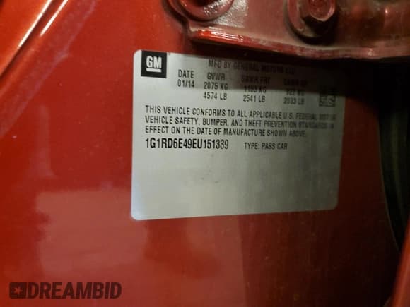 ✅ 2014 Chevrolet Volt • VIN: 1G1RD6E49EU151339 • Lot: 58081444. Wystawiony na Copart z przebiegiem 124 767 mil. Bezpłatny archiwum sprzedaży aukcyjnych z USA i szczegółowy raport historii pojazdu na DreamBid. Zdjęcie 12.