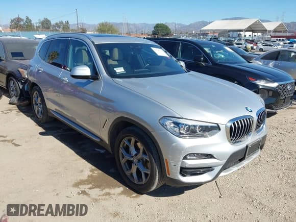 ✅ 2020 BMW X3 sDrive30i • VIN: 5UXTY3C05L9B24057 • Lot: 43547711. Listed on IAAI with 23,487 mi. Free auction sales archive from the USA and detailed vehicle history report at DreamBid. Image 1.