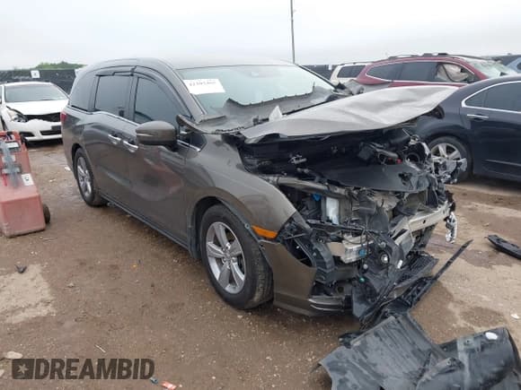 ✅ 2020 Honda Odyssey EX • VIN: 5FNRL6H50LB055717 • Lot: 42205465. Listed on IAAI with 104,719 mi. Free auction sales archive from the USA and detailed vehicle history report at DreamBid. Image 1.