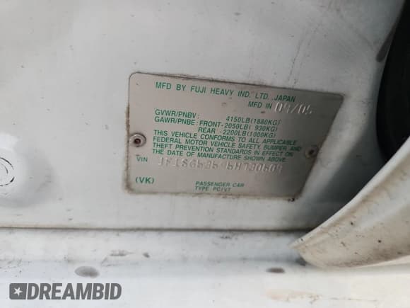 ✅ 2006 Subaru Forester X • VIN: JF1SG63696H730609 • Lot: 80842205. Listed on Copart with 166,648 mi. Free auction sales archive from the USA and detailed vehicle history report at DreamBid. Image 12.