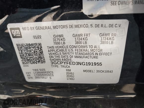 ✅ 2022 Chevrolet Silverado 1500 LT Trail Boss • VIN: 3GCPYFED3NG191955 • Lot: 42676283. Wystawiony na IAAI z przebiegiem 48 933 mil. Bezpłatny archiwum sprzedaży aukcyjnych z USA i szczegółowy raport historii pojazdu na DreamBid. Zdjęcie 9.