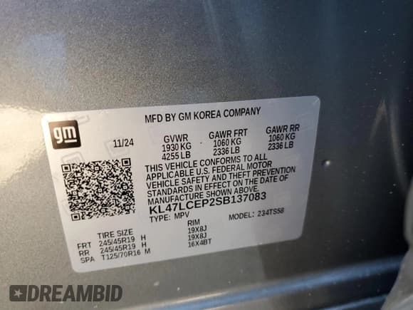 ✅ 2025 Buick Envista Avenir • VIN: KL47LCEP2SB137083 • Lot: 92500145. Wystawiony na Copart z przebiegiem 14 247 mil. Bezpłatny archiwum sprzedaży aukcyjnych z USA i szczegółowy raport historii pojazdu na DreamBid. Zdjęcie 12.