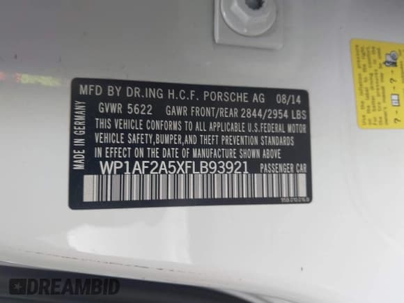 ✅ 2015 Porsche Macan Turbo • VIN: WP1AF2A5XFLB93921 • Лот: 42466833. Опубликован ранее на IAAI с пробегом 89 098 миль. Бесплатный доступ к архиву аукционных продаж из США и подробный отчёт об истории автомобиля на DreamBid. Изображение 9.