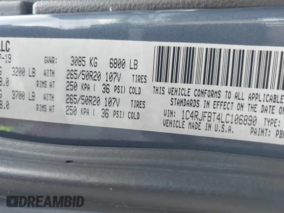 ✅ 2020 Jeep Grand Cherokee Limited X • VIN: 1C4RJFBT4LC106890 • Лот: 42076571. Опубликован ранее на IAAI с пробегом 62 370 миль. Бесплатный доступ к архиву аукционных продаж из США и подробный отчёт об истории автомобиля на DreamBid. Изображение 9.