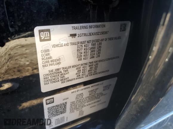 ✅ 2025 GMC Sierra 1500 Elevation • VIN: 1GTRUJEKXSZ150367 • Лот: 48239605. Опубликован ранее на Copart с пробегом 3 988 миль. Бесплатный доступ к архиву аукционных продаж из США и подробный отчёт об истории автомобиля на DreamBid. Изображение 12.